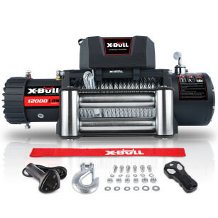 Wyciągarka elektryczna samochodowa X-BULL PRIME HRW12000A 12V 5,5 TON lina stalowa