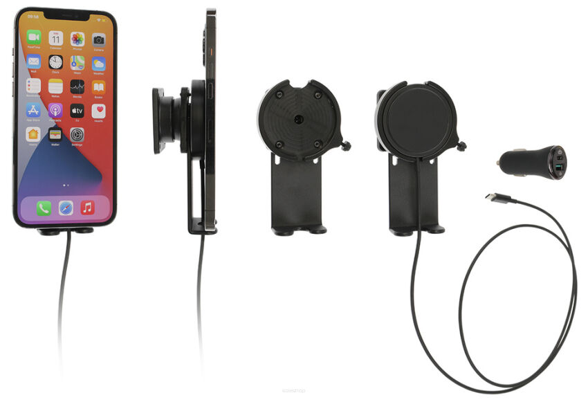 Magnetyczny uchwyt indukcyjny do smartfonów wyposażonych w etui/technologię MagSafe/Qi