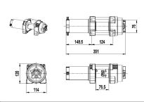 Wyciągarka elektryczna ATV Husar Winch BST S 3500lb 12V Syntetyk 1,6 T - 6