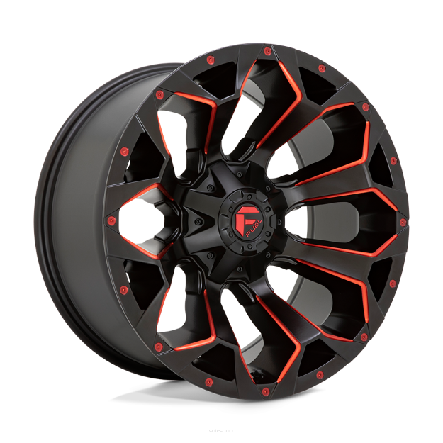 Felga aluminiowa D787 ASSAULT Matte Black Red Milled FUEL