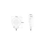 Lampa robocza 12x LED okrągła z włącznikiem - 4