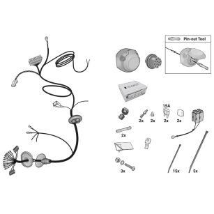Wiązka przewodów do mocowania haka 13 PIN HAK-SYSTEM