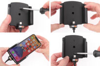 Uchwyt aktywny do stałej instalacji do Apple iPhone 13 w futerale lub bez o wymiarach: 70-83 mm (szer.), 6-10 mm (grubość). - 3