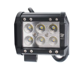 Light bar - double row - bottom bracket, 18W 4",flood