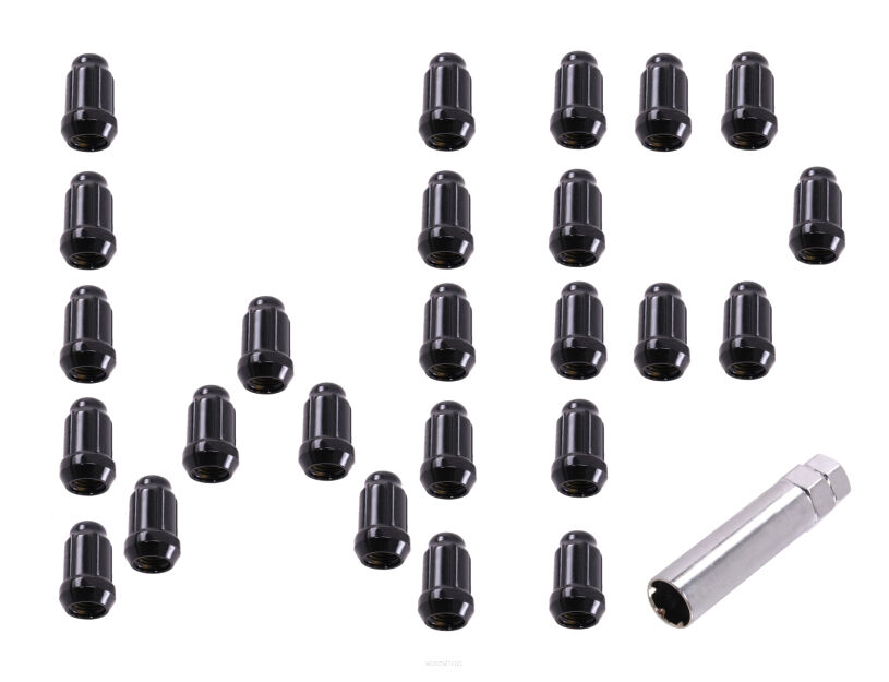 Zestaw Nakrętek Zabezpieczających 12mm x 1,5 Wheel Pros 25 Sztuk (czarne)