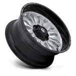 Felga aluminiowa D798 ARC Silver Brushed Face W/ Milled Black Lip FUEL - 3