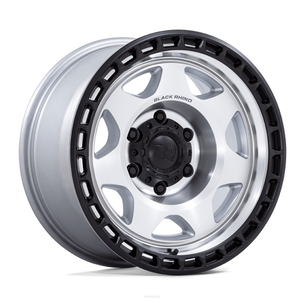Felga aluminiowa BR018 VOYAGER Silver Machined W/ M-black Lip BLACK RHINO