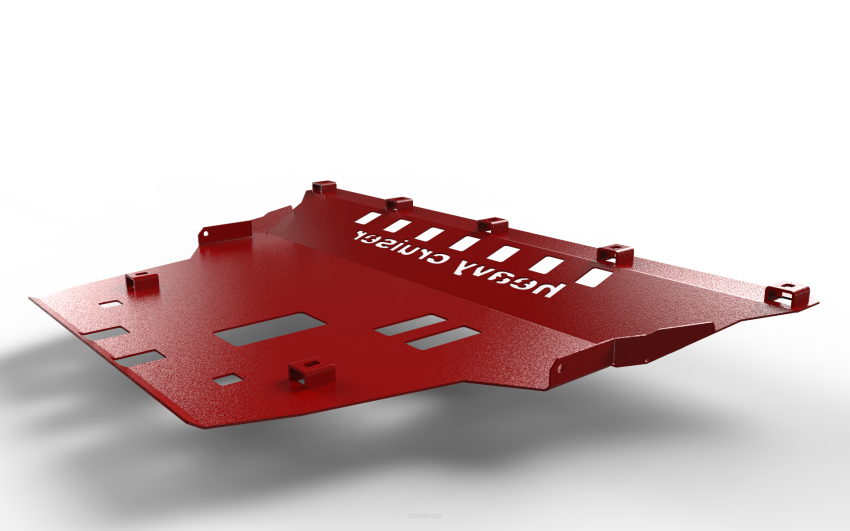 Osłona silnika i skrzyni biegów PRESTIGE Jeep Renegade 2014-2018 czerwona