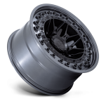 Felga aluminiowa ALPHA Matte Black W/ Gunmetal Lip BLACK RHINO - 3