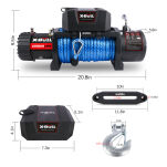 Wyciągarka elektryczna X-BULL WINCH PRIME 12000 12V lina syntetyczna - 14