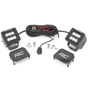 Lampy LED 2" kwadratowe flood Rough Country Black Series