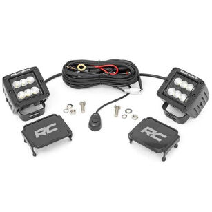Lampy LED 2" kwadratowe flood Rough Country Black Series