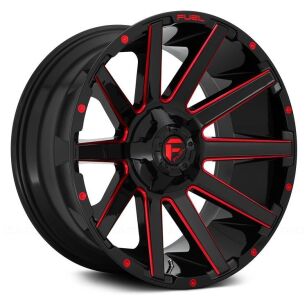 Felga aluminiowa D643 Contra Gloss Black/Red Tinted Clear Fuel