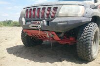 Osłona czołowa z uchwytami do holowania Jeep Grand Cherokee WJ WG 1999-2004 czerwona - 2