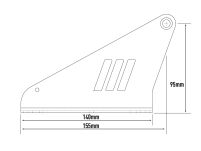 Zestaw do montażu oświetlenia LAZER na dachu (auta bez relingów dachowych) - wysokość 95 mm - 9